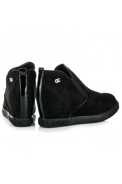 Zomšiniai juodi Slip On batai su...