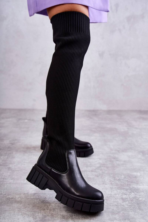 Juodi ilgaauliai batai Austin