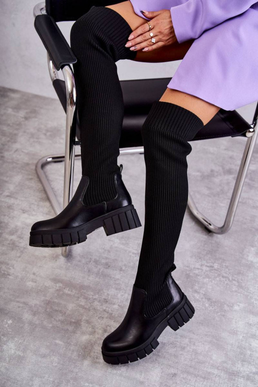 Juodi ilgaauliai batai Austin