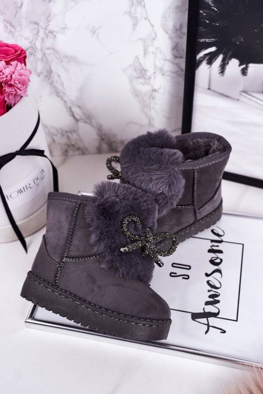 Vaikiški sniego batai su kailiuku...