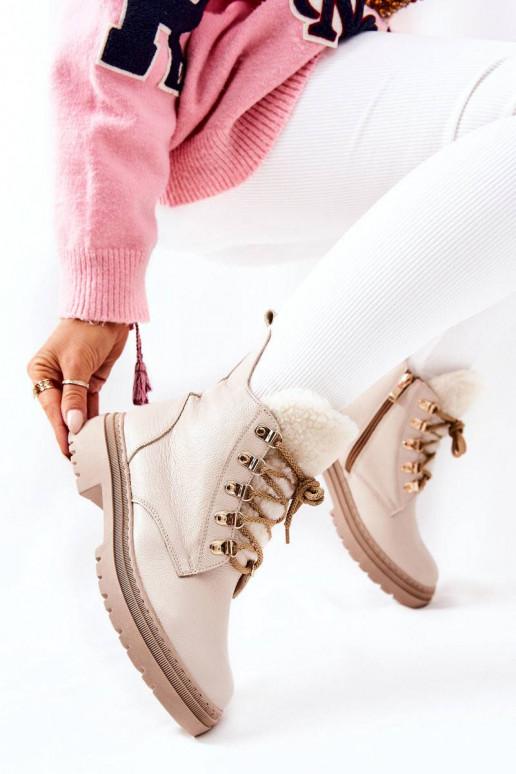 Smėlio spalvos moteriški aulinukai...