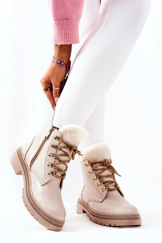 Smėlio spalvos moteriški aulinukai...