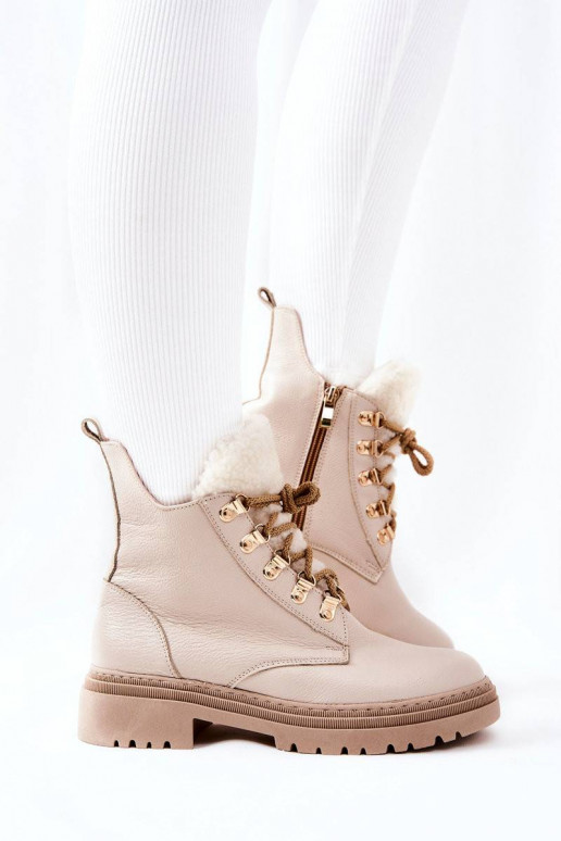 Smėlio spalvos moteriški aulinukai...