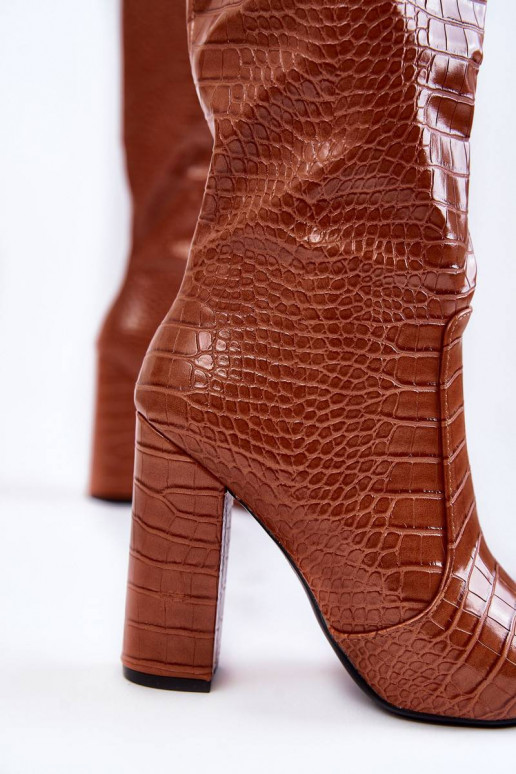 Moteriški ilgaauliai batai rudos...