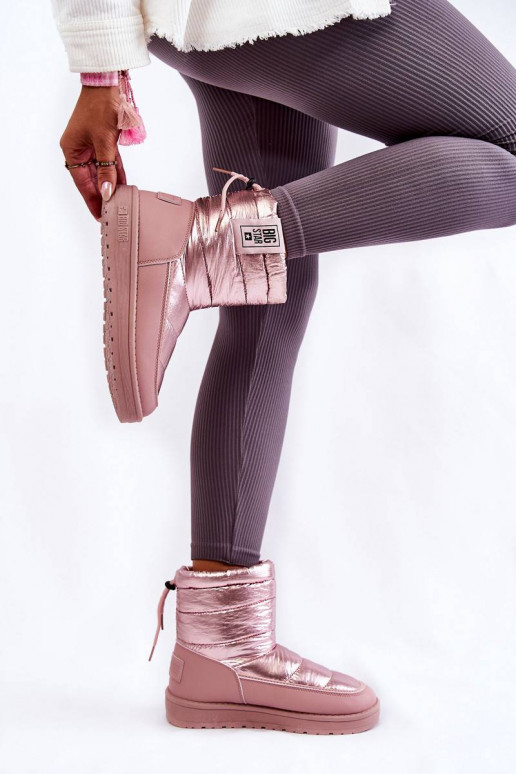 Rožinės spalvos pašiltinti sniego...