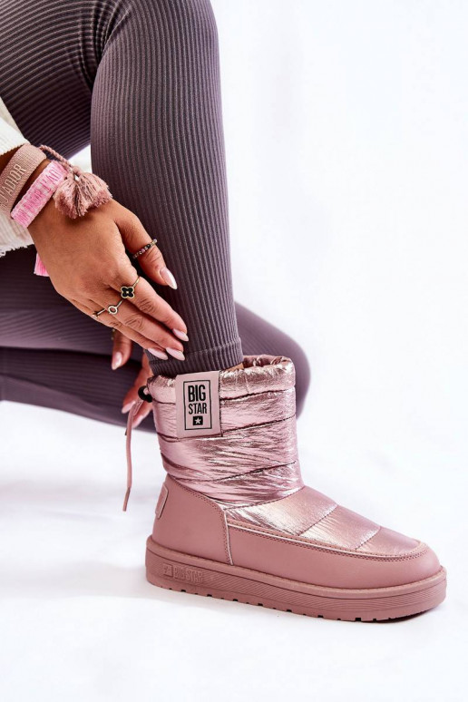 Rožinės spalvos pašiltinti sniego...