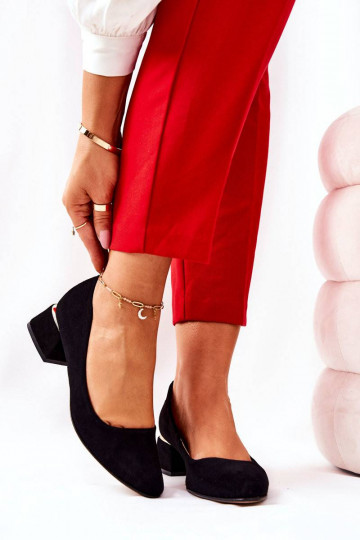 Juodi moteriški bateliai iš...