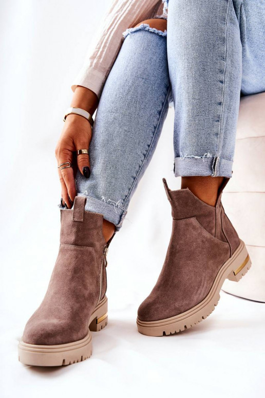 Pašiltinti kapučino spalvos aulinukai...