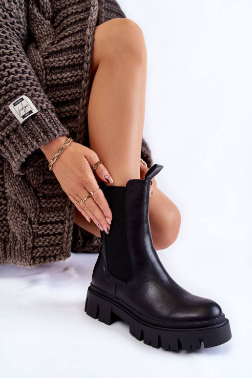 Masyvūs aulinukai su platforma juodos...