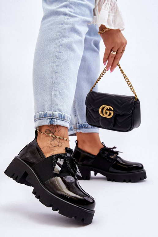 Batai juodos spalvos lako efekto su...