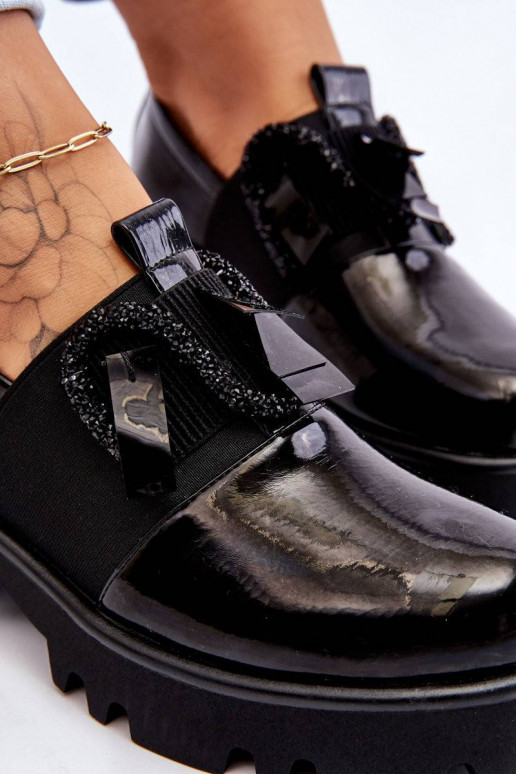 Batai juodos spalvos lako efekto su...