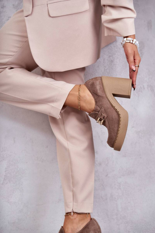 Smėlio spalvos zomšiniai batai Jaime...