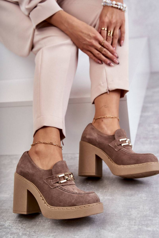 Smėlio spalvos zomšiniai batai Jaime...