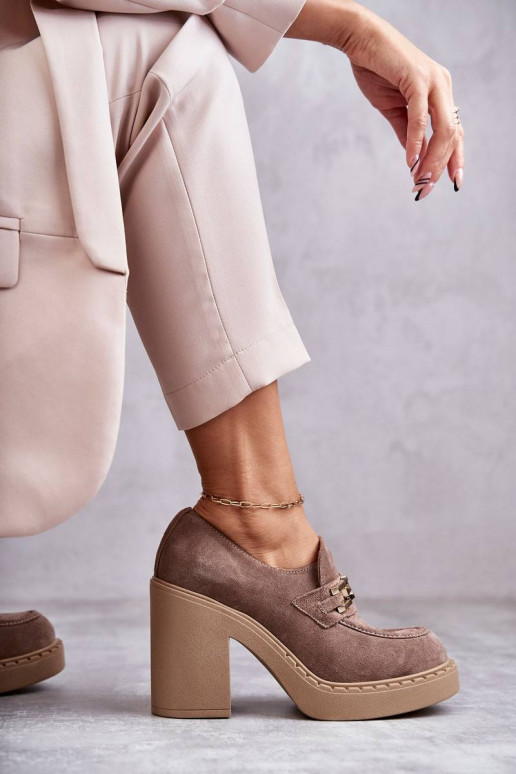 Smėlio spalvos zomšiniai batai Jaime...