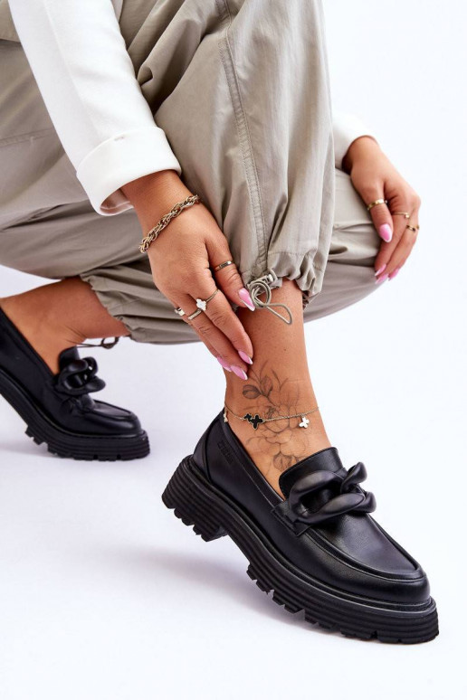 Mokasinai batai Big Star juodos spalvos