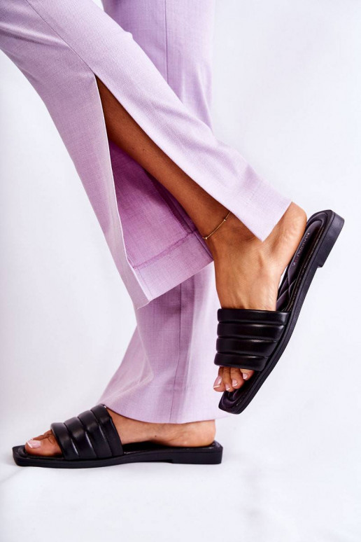 Juodos spalvos šlepetės Raula su...