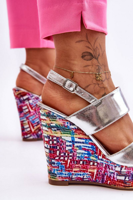 Basutės su platforma sidabro spalvos...