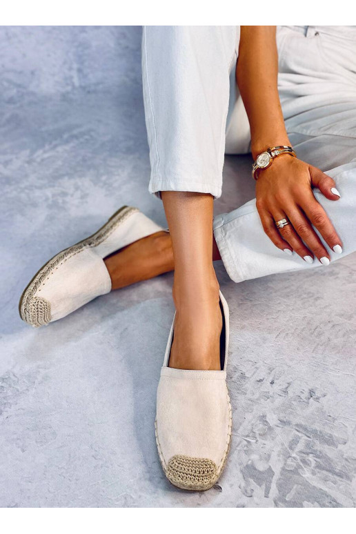 Moteriškos smėlio spalvos espadrilės...