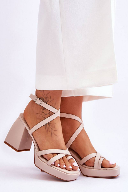 Aukštakulnės basutės smėlio spalvos...