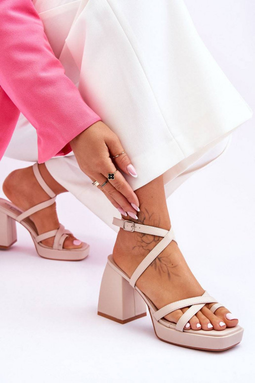 Aukštakulnės basutės smėlio spalvos...