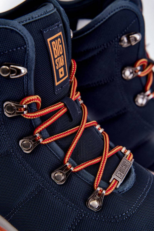 Tamsiai mėlyni vyrams žygio batai...