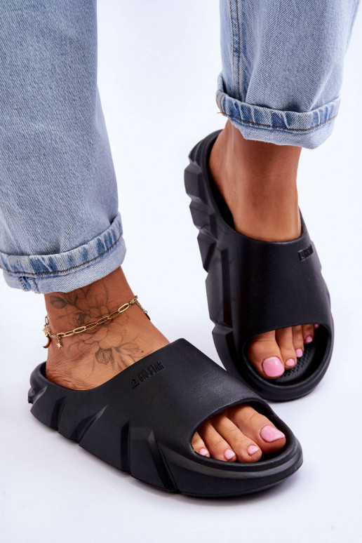 Lengvos šlepetės Big Star juodos spalvos