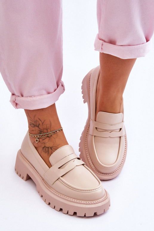 Mokasinai su masyvia platforma smėlio...