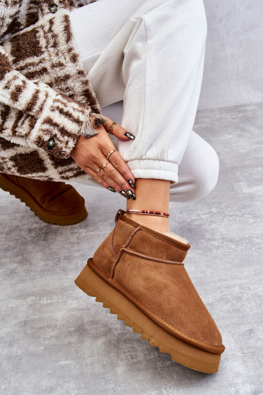 Sniego batai rudos spalvos Nucca