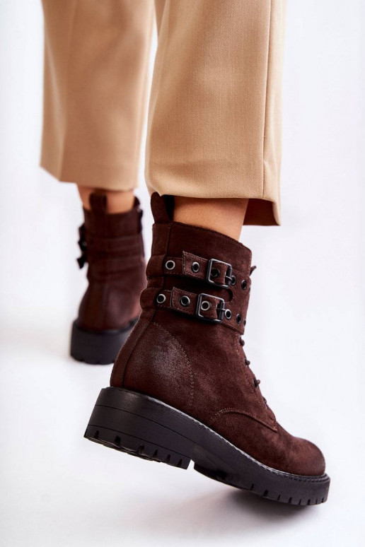 Zomšiniai aulinukai rudos spalvos Silvor