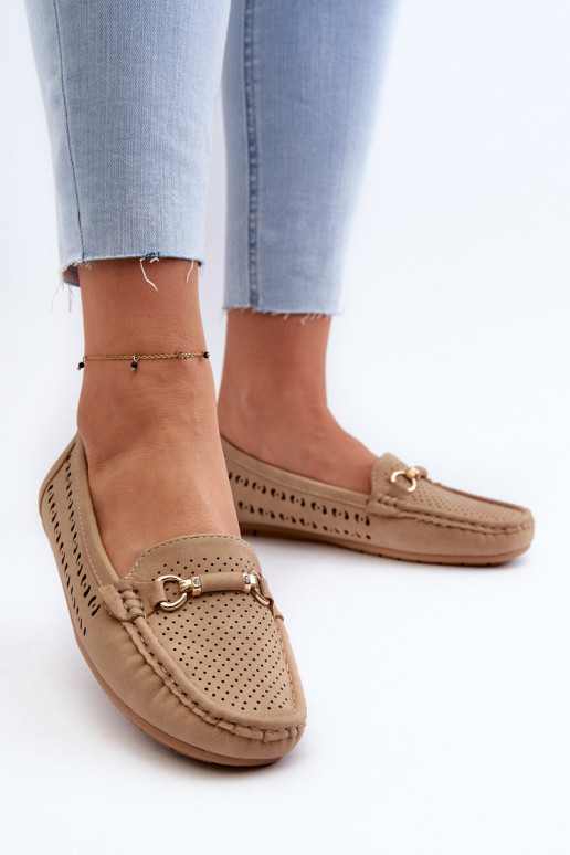 Moteriški mokasinai su ažūro...