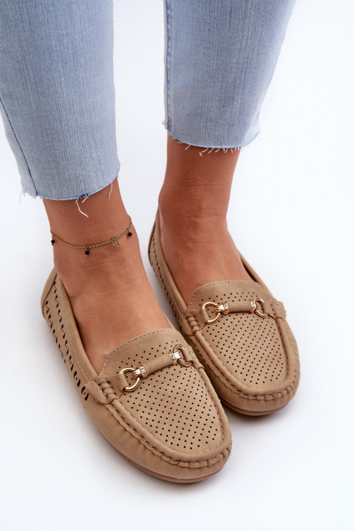 Moteriški mokasinai su ažūro...