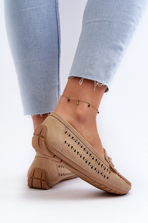 Moteriški mokasinai su ažūro...