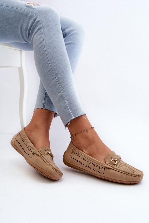 Moteriški mokasinai su ažūro...