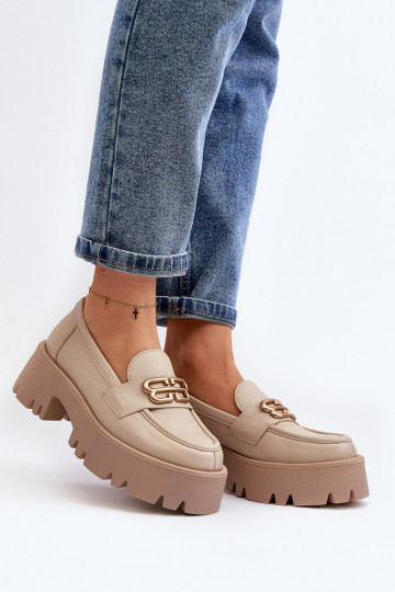 Zazoo mokasinai smėlio spalvos