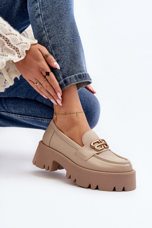 Zazoo mokasinai smėlio spalvos