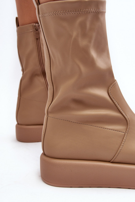 Aulinukai su platforma smėlio spalvos...