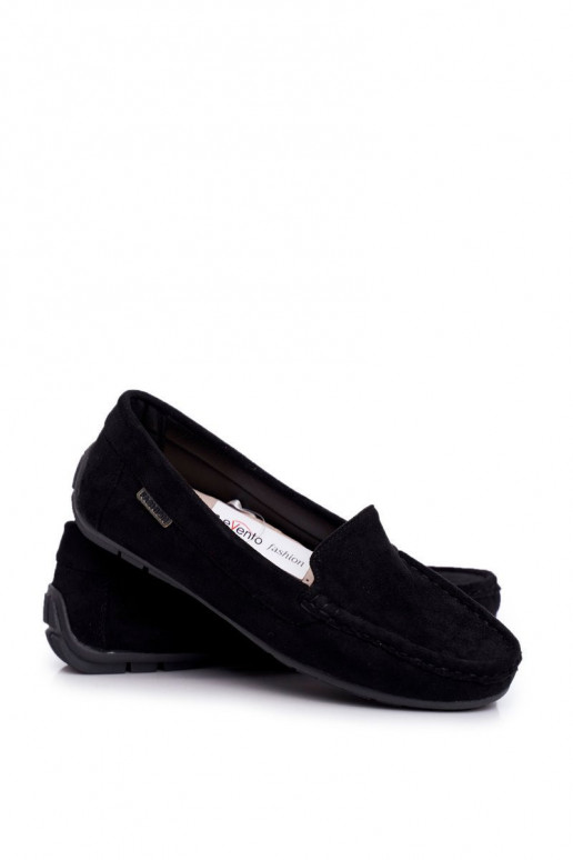 Moteriški mokasinai, pagamintų iš dirbtinės zomšos Suede Black Rerteria
