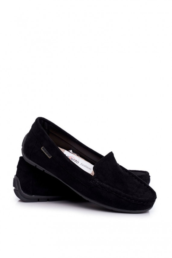 Moteriški mokasinai, pagamintų iš dirbtinės zomšos Suede Black Rerteria