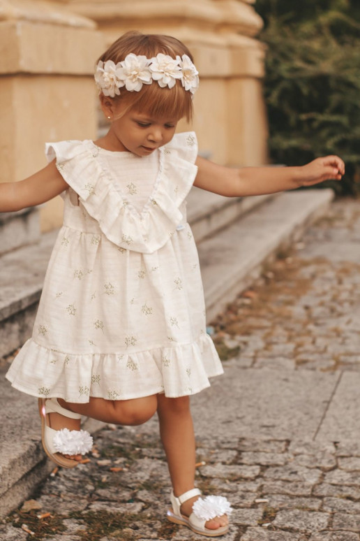 Basutės vaikams su gėlėmis baltos...