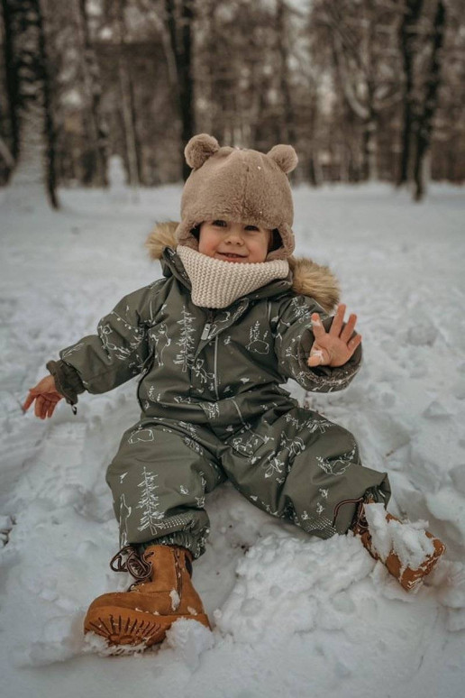 Šilti vaikiški aulinukai rudos spalvos