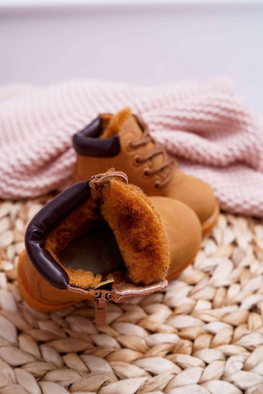 Šilti vaikiški aulinukai rudos spalvos