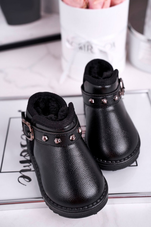 Šilti sniego batai juodos spalvos