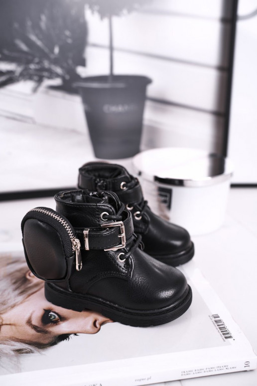 Šilti vaikiški batai juodos spalvos