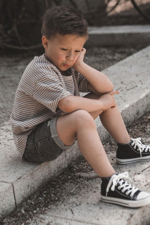 Vaikiški batai su auliuku juodos spalvos