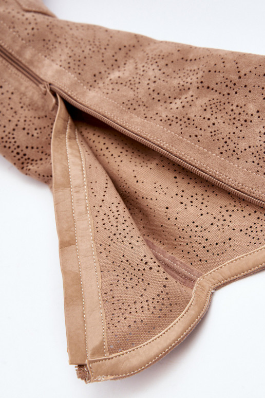 Moteriški ilgaauliai batai su ažūro...