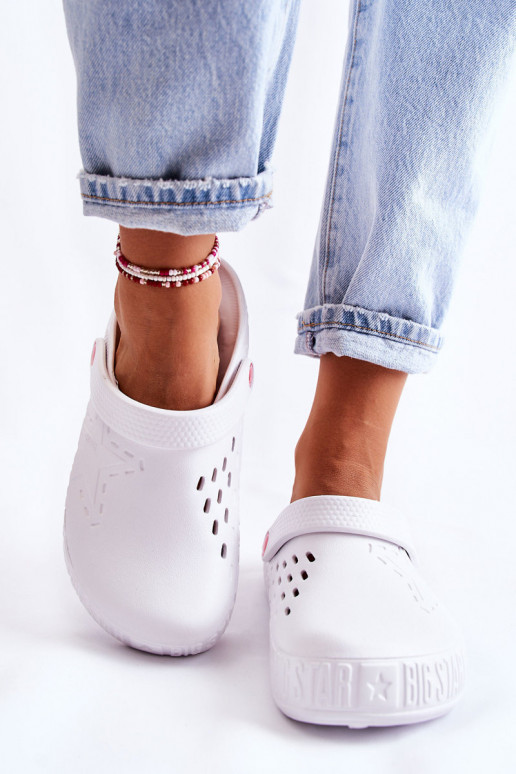 Lengvos šlepetės Big Star baltos spalvos