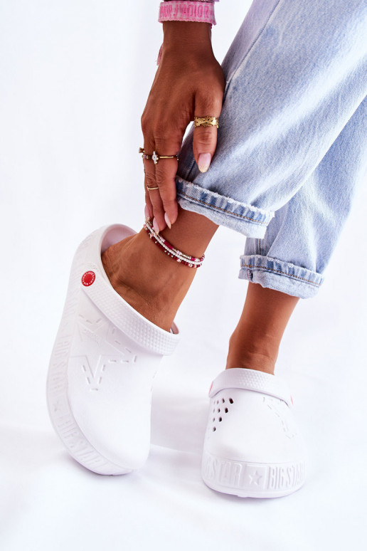 Lengvos šlepetės Big Star baltos spalvos