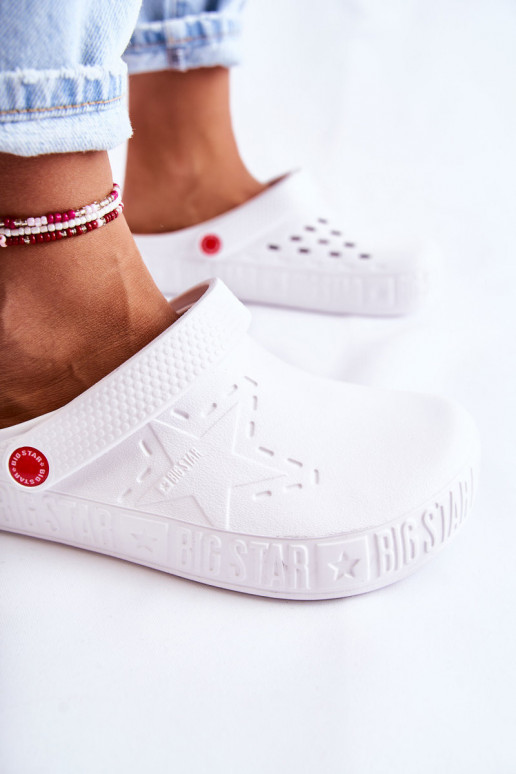 Lengvos šlepetės Big Star baltos spalvos