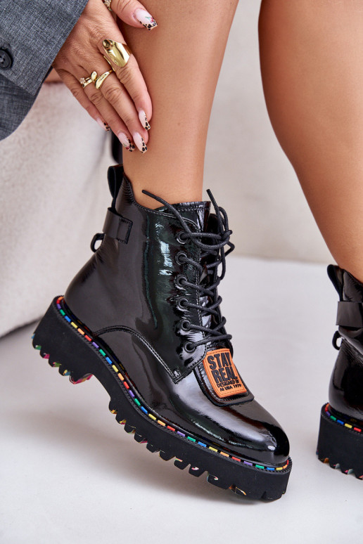 Lakuoti pašiltinti aulinukai juodos...