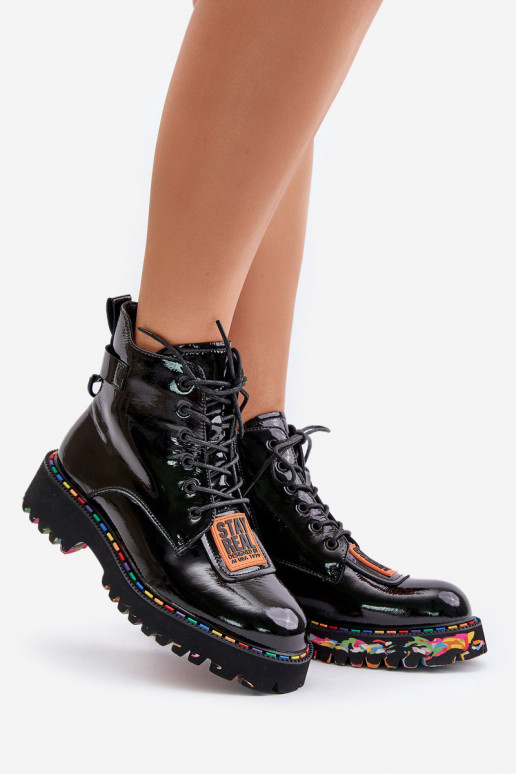 Lakuoti pašiltinti aulinukai juodos...